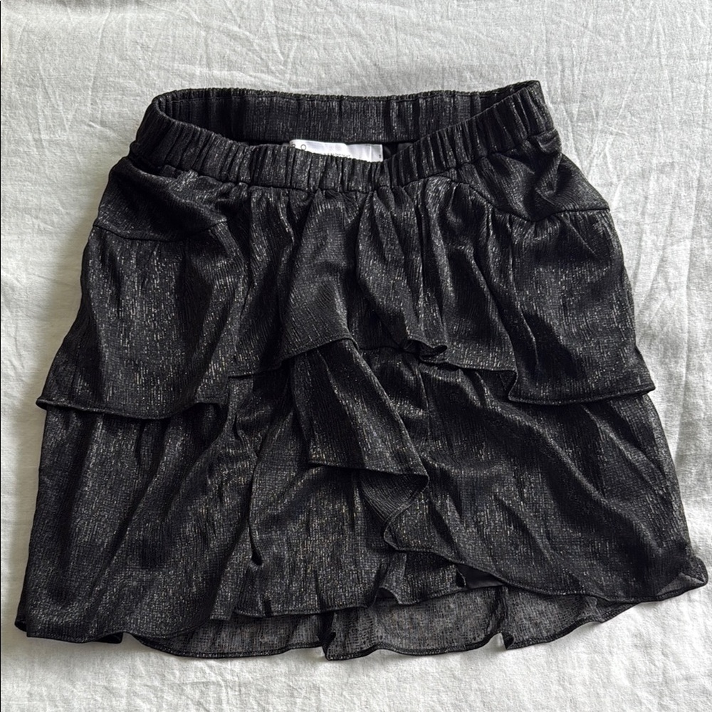 IRO Black Ruffled Skirt